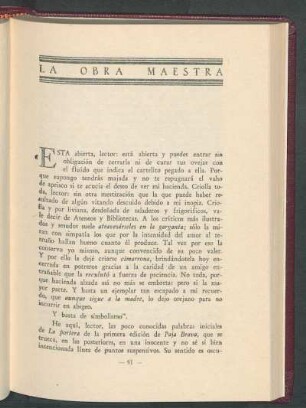 La obra maestra