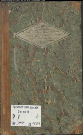 Zivilstandsregister der Munizipalität Marl (GAHT 1809). (Gemeinde: Marl, Kreis Recklinghausen)