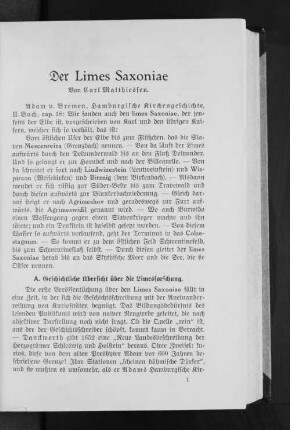 Der Limes Saxoniae