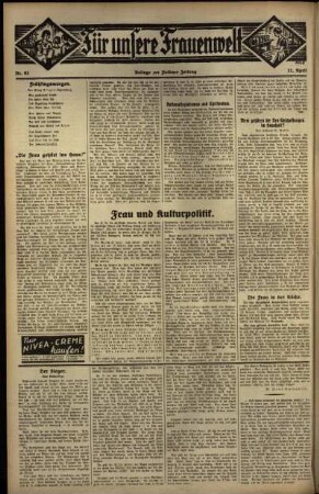 Zweite Ausgabe vom Freitag, den 22. April 1932.