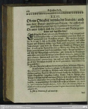 XXIII. [Responsum Juris, Eandem Materiam betreffend]