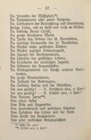 Gebete zur hl. Lioba. (Aus dem Lioba-Büchlein von P. Liebler.)