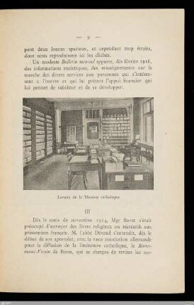 Locaux de la Mission catholique