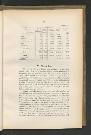 46. Mining Tax.