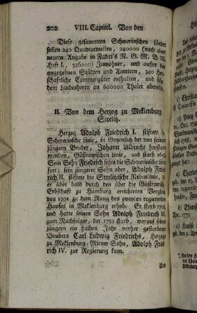 II. Von dem Herzog zu Meklenburg Strelitz.