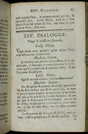 XXV. Dialogue. Vingt & troisième Journée.