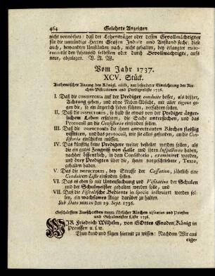 Vom Jahr 1737.