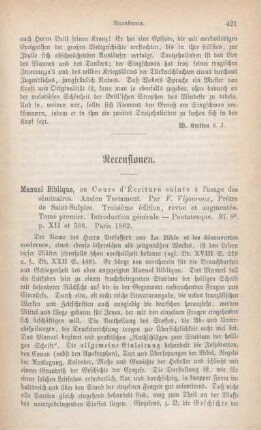 421-433 Rezensionen