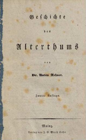 Geschichte des Alterthums