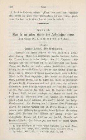 496-512 Rom in der ersten Hälfte des Jubeljahres 1900 : II.