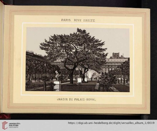 Paris, rive droite. Jardin du Palais- Royal