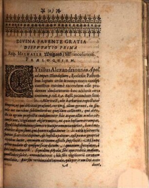 Conclusionum logicarum disputatio I.