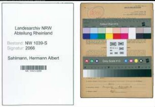Entnazifizierung Hermann Albert Sahlmann , geb. 02.12.1902 (Ingenieur)