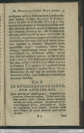 Cap. II. De Nundinatione Servorum Apud Ebraeos