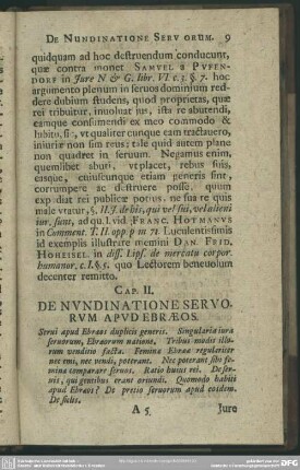 Cap. II. De Nundinatione Servorum Apud Ebraeos