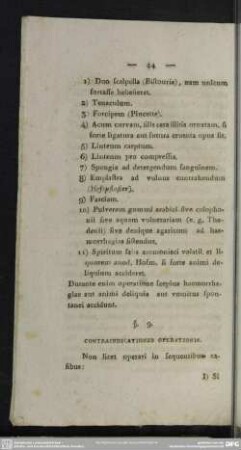 §. 9. Contraindicationes Operationis