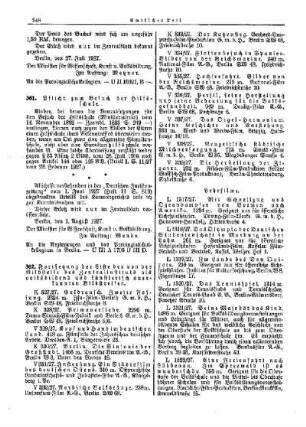 Fortsetzung der Liste der von der Bildstelle des Zentralinstituts als volksbildend und künstlerisch anerkannten Bildstreifen : [Amtlicher Teil]