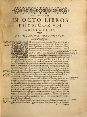 Commentarii Collegii Conimbricensis Societatis Iesu in octo libros Physicorum Aristotelis Stagiritae : qui nunc primum Graeco Aristotelis contextu, latino e regione respondenti aucti, duas in partes ob studiosorum commoditatem sunt divisi, Prior Pars. In Tres Primos Aristotelis libros de Physico auditu complectitur expositionem