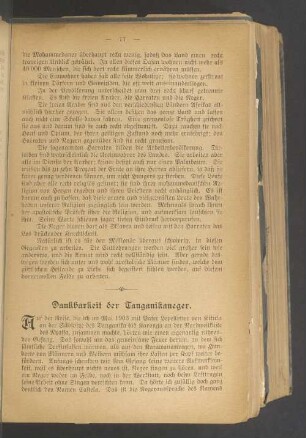 Dankbarkeit der Tanganikaneger