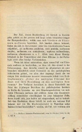Ueber einen Fall von multiplen Fibromata mollusca und artificieller Elephantiasis Arabum : Inaug.-Diss.