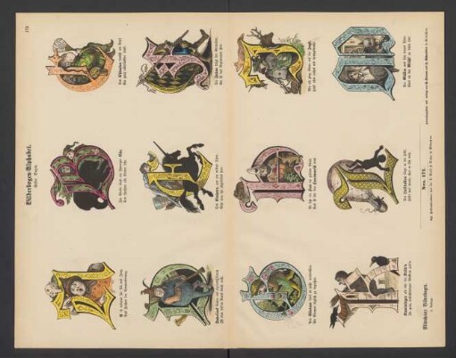 Bilderbogen-Alphabet, erster Bogen