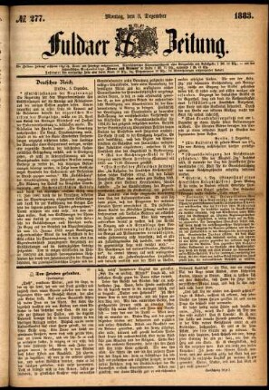 Ausgabe vom Montag, den 03. Dezember 1883.
