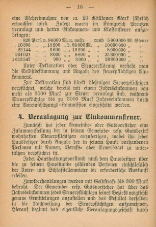 4. Veranlagung zur Einkommensteuer
