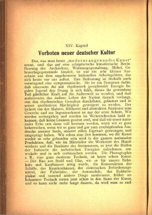 XIV. Kapitel. Vorboten neuer deutscher Kultur