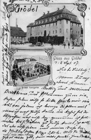 Nünchritz-Grödel. Ortsansichten, Ansichtskarte