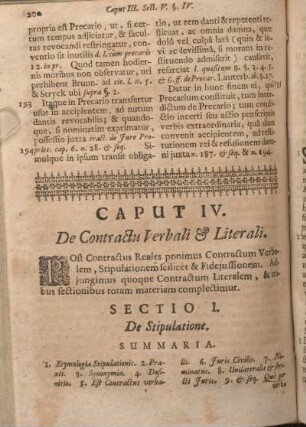 Caput IV. De Contractu Verbali & Literali.