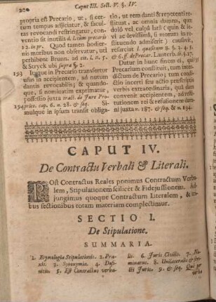 Caput IV. De Contractu Verbali & Literali.
