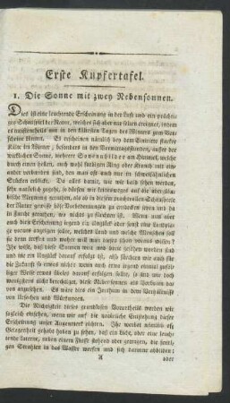 Erste Kupfertafel.