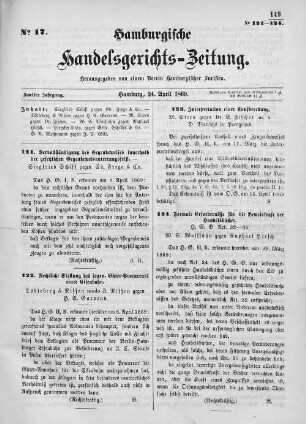 No. 17. 24. April 1869