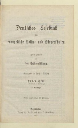 Teil 1 = [Unterstufe, 1. Abteilung], [Schülerband]: [Teil 1 = [Unterstufe, 1. Abteilung], [Schülerband]]