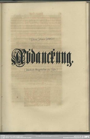 Abdanckung