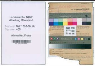 Entnazifizierung Franz Allmueller , geb. 03.07.1897 (Polizist)
