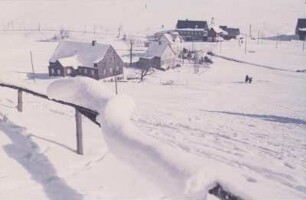 Erzgebirge. Verschneite Dorflandschaft