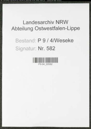 Sterberegister Standesamt Weseke