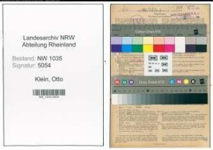 Entnazifizierung Otto Klein , geb. 27.02.1904 (Angestellter)