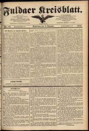 Ausgabe vom Donnerstag, den 10. November 1904.
