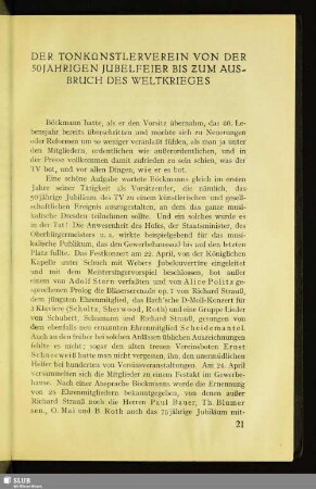 Der Tonkünstlerverein Von Der 50jährigen Jubelfeier Bis Zum Ausbruch Des Weltkrieges