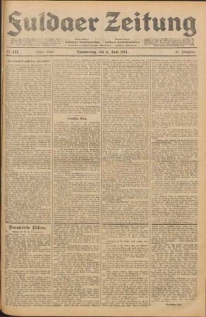 Ausgabe vom Donnerstag, den 04. Juni 1914.