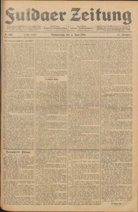 Ausgabe vom Donnerstag, den 04. Juni 1914.