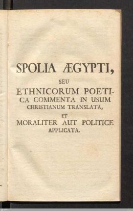 Spolia Aegypti