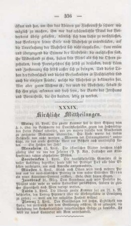 336 Kirchliche Mittheilungen