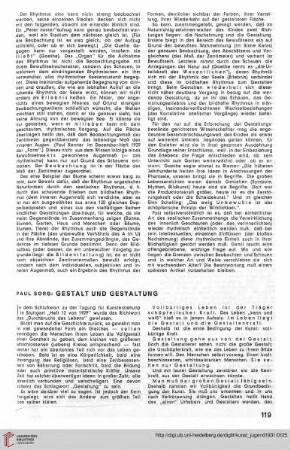 N.F. 11.1931: Gestalt und Gestaltung