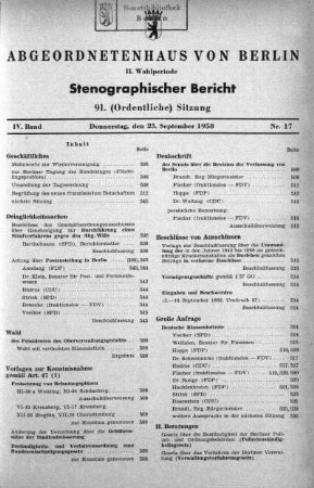 Nr. 17 (91), 25. September 1958
