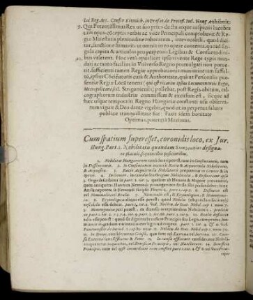 Cum spatium superesset, coronidis loco, ex Jur. [...]