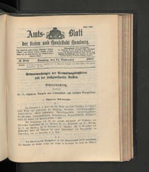No. 286, 11. November 1917