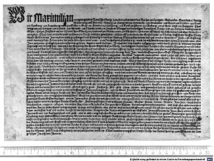 Mandat über die Abhaltung von Jahrmärkten zu Erfurt. Worms, 1497. 07. 17.